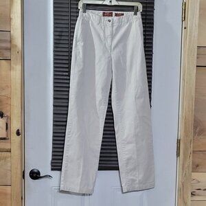 Eddie Bauer flat front signature twill regular fit womans pants  size 4
